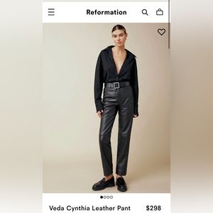 Veda x reformation Cynthia leather pants